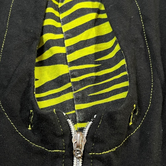 Vintage Abbey Dawn Avril Lavigne Hoodie Sweatshirt L Black Zip Y2K Grunge‎ Emo - Picture 4 of 13